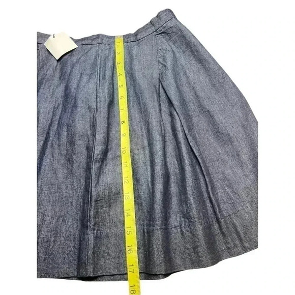 GAP DENIM/CHAMBRAY PLEATED MINI SKIRT WOMEN’S•DARK WASH•SIZE 6•100% COTTON•NWT - Picture 7 of 8